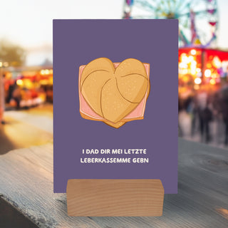 Letzte Leberkassemme - Bierdeckelpostkarte