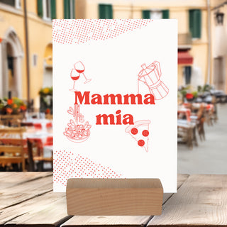 Mamma mia- Bierdeckelpostkarte