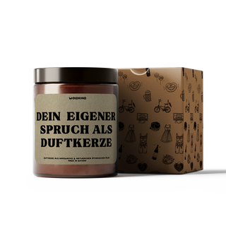 Personalisierbare Kerze mit deinem Spruch - klassisch