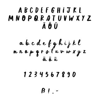 Personalisierbare Kerze mit deinem Spruch - Schreibschrift