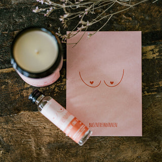 🩷 Busenfreindinnen-Set - Limited Edition aus Kerzen, Schnapserl & Karte
