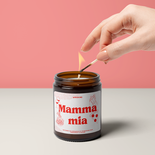 "Mamma mia" - Motivkerze mit deinem Duft