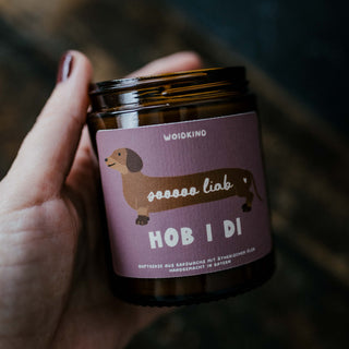 "So liab hob I di" - Motivkerze mit deinem Duft
