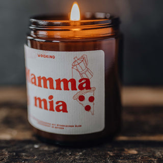 "Mamma mia" - Motivkerze mit deinem Duft