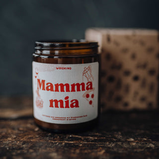 "Mamma mia" - Motivkerze mit deinem Duft
