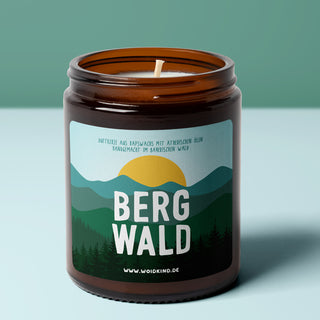 "Bergwald" - Motivkerze