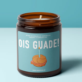 "Ois Guade" - Motivkerze