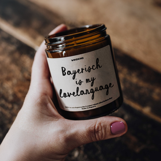 "Bayerisch is my lovelanguage" - Spruchkerze