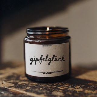 Gipfelglück - Mini Spruchkerze
