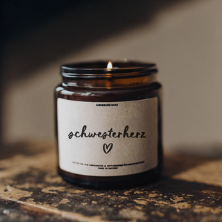 Schwesterherz - Mini Spruchkerze