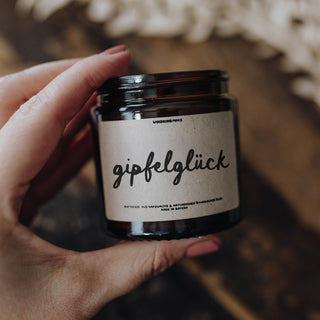 Gipfelglück - Mini Spruchkerze