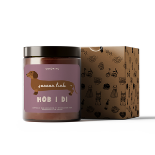 "So liab hob I di" - Motivkerze mit deinem Duft