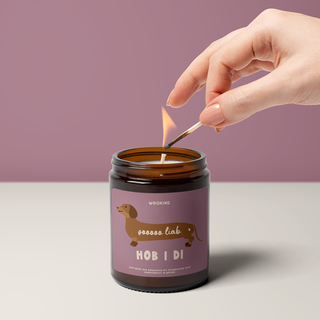 "So liab hob I di" - Motivkerze mit deinem Duft