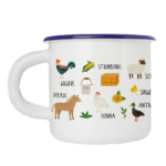 Geschenk bayerisch Kinder Bauernhof Emaille tasse Becher tiefer Bulldog Traktor bayrisch bairisch woidkind