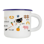 Geschenk bayerisch Kinder Bauernhof Emaille tasse Becher tiefer Bulldog Traktor bayrisch bairisch woidkind