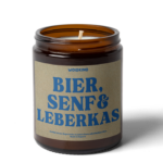 Spruch Kerze Duftkerze Kirzn bayerisch bayrisch bairisch lustig Geschenk Bier Senf Leberkas Dialekt Woidkind