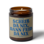 Spruch Kerze Duftkerze Kirzn bayerisch bayrisch bairisch lustig Geschenk scheiß da nix Dialekt Woidkind